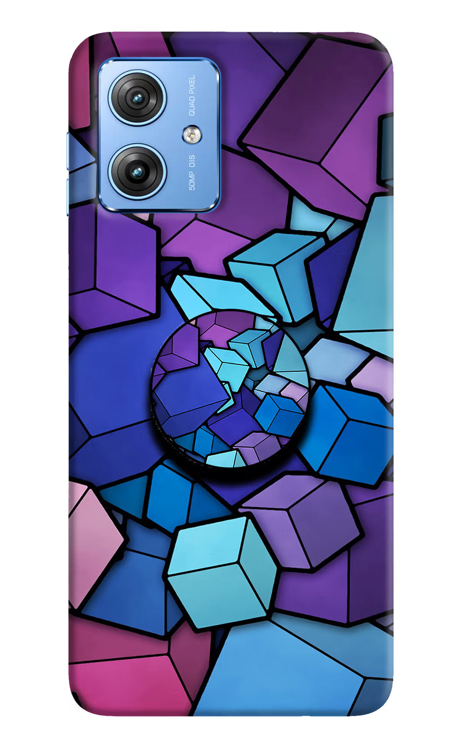 Cubic Abstract Moto G64 5G Pop Case, Hard case