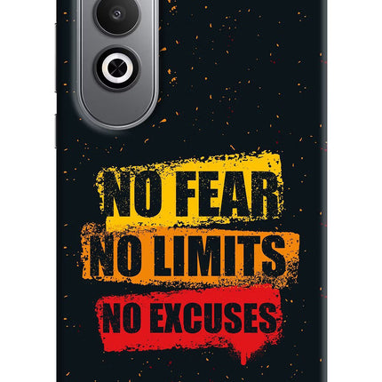 No Fear No Limits No Excuse Oneplus Nord CE4 Hard Case Back Cover by Casekaro
