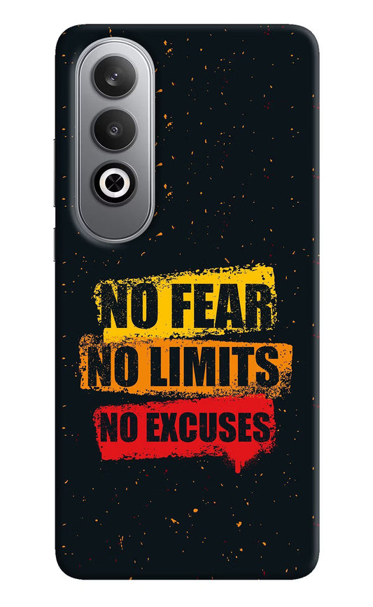 No Fear No Limits No Excuse Oneplus Nord CE4 Hard Case Back Cover by Casekaro