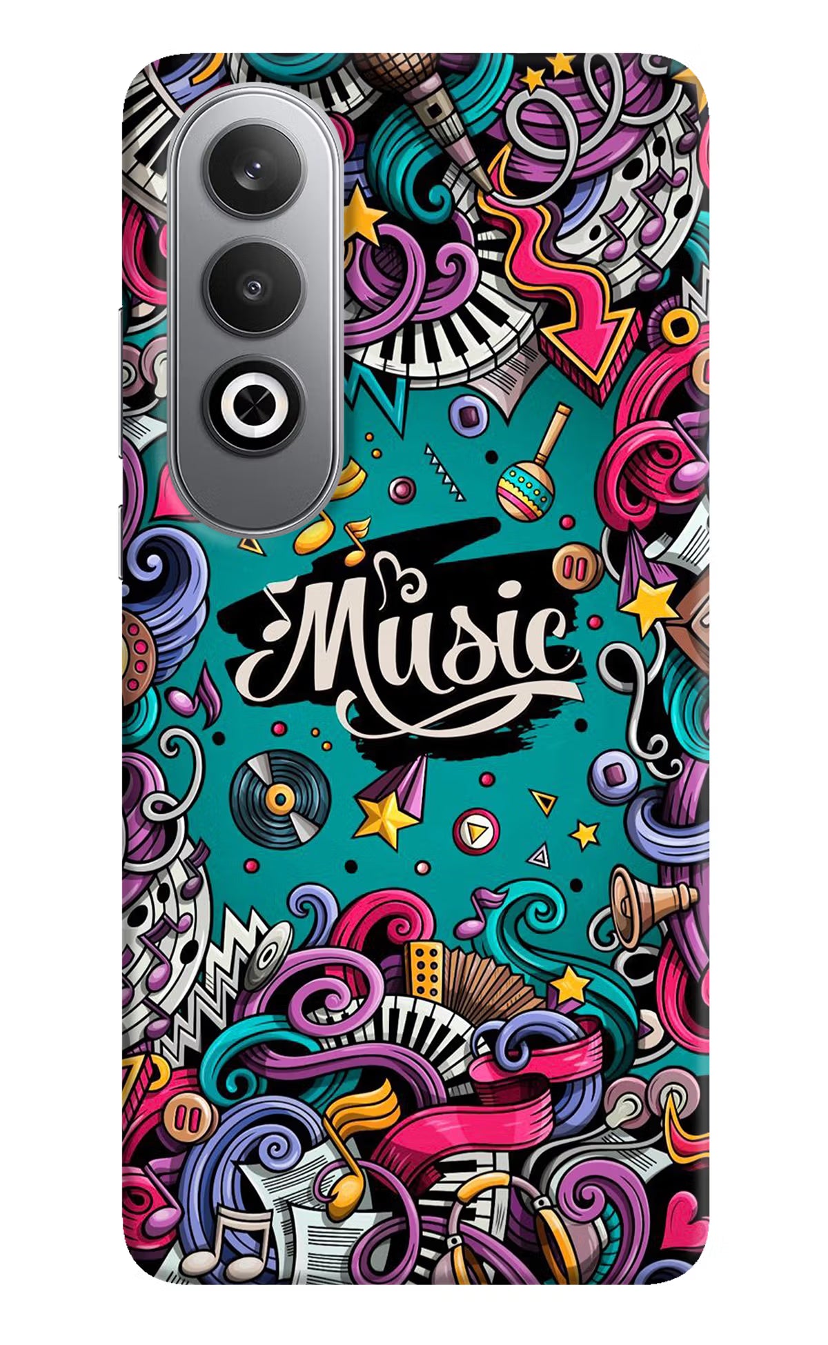 Music Graffiti Oneplus Nord CE4 Hard Case Back Cover by Casekaro