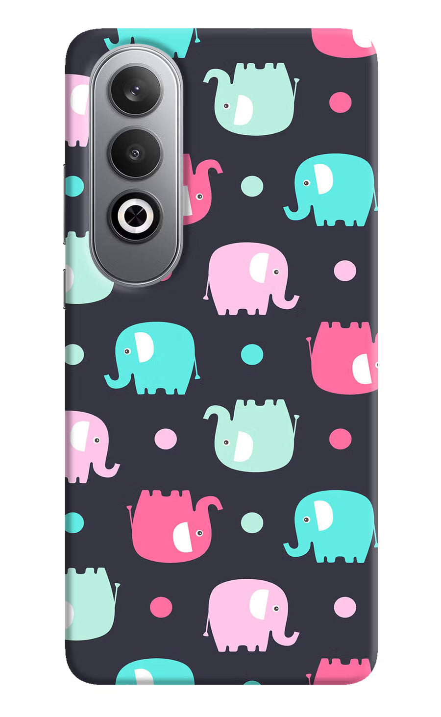 Elephants Oneplus Nord CE4 Back Cover, Hard case