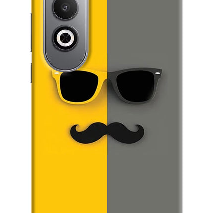 Sunglasses with Mustache Oneplus Nord CE4 Hard Case Back Cover by Casekaro