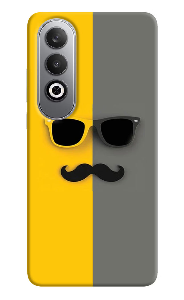 Sunglasses with Mustache Oneplus Nord CE4 Hard Case Back Cover by Casekaro