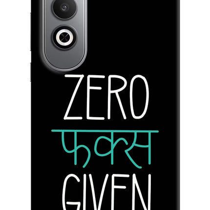 Zero Fucks Given Oneplus Nord CE4 Hard Case Back Cover by Casekaro