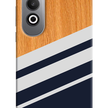 Blue and white wooden Oneplus Nord CE4 Hard Case Back Cover by Casekaro