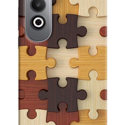 Wooden Puzzle Oneplus Nord CE4 Hard Case Back Cover by Casekaro