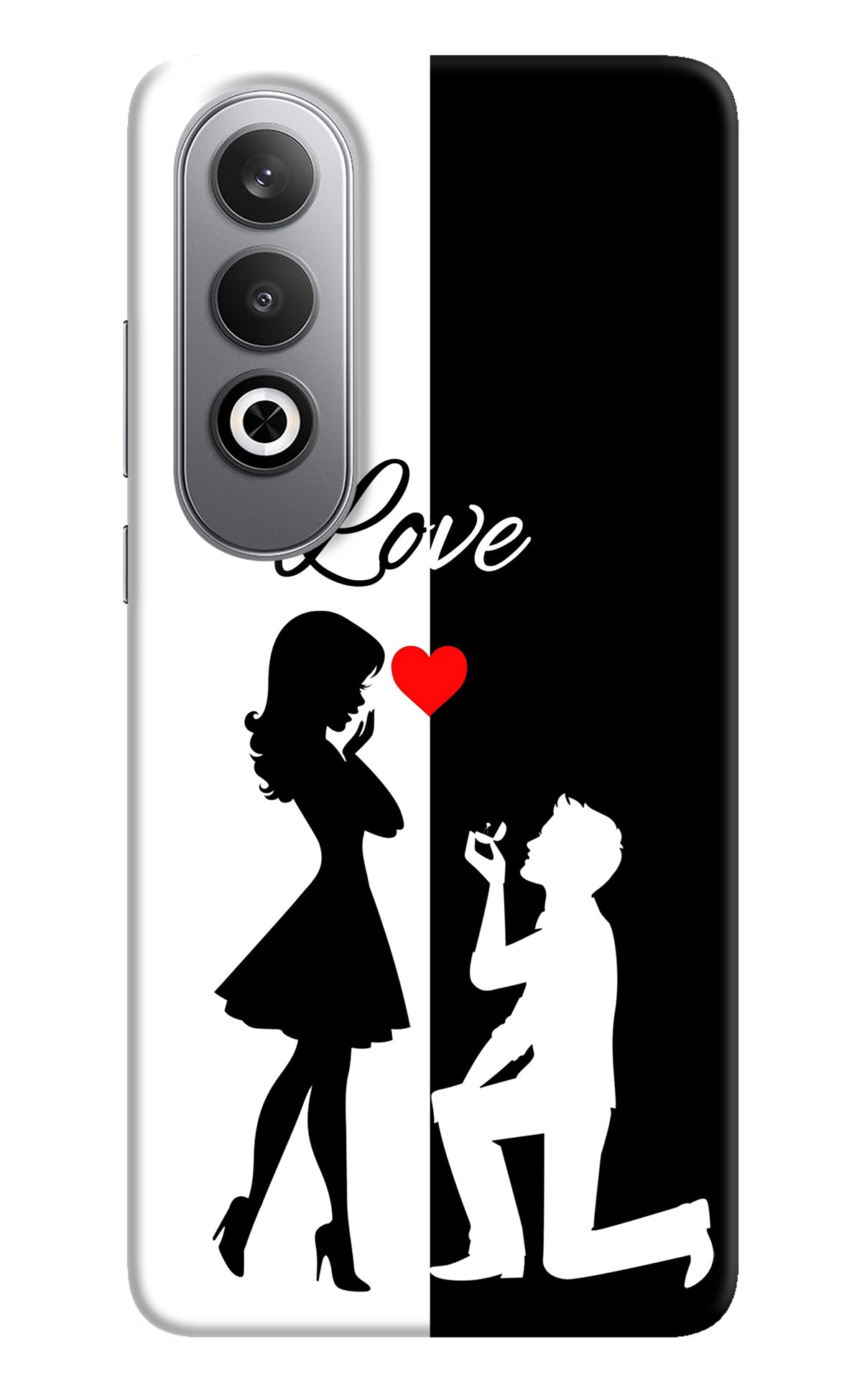 Love Propose Black And White Oneplus Nord CE4 Back Cover