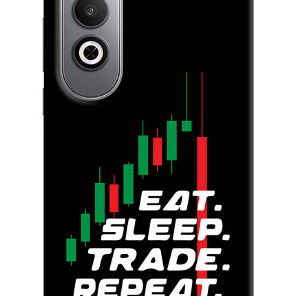 Eat Sleep Trade Repeat Oneplus Nord CE4 Hard Case Back Cover by Casekaro