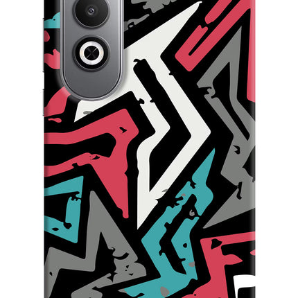Geometric Graffiti Oneplus Nord CE4 Hard Case Back Cover by Casekaro