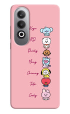 BTS names Oneplus Nord CE4 Hard Case Back Cover by Casekaro