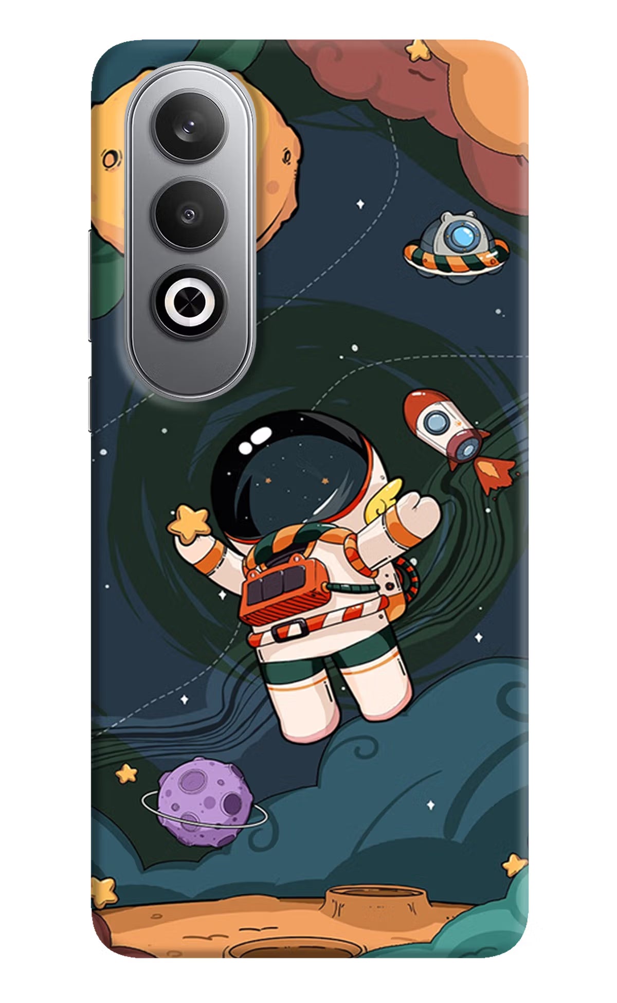 Cartoon Astronaut Oneplus Nord CE4 Hard Case Back Cover by Casekaro
