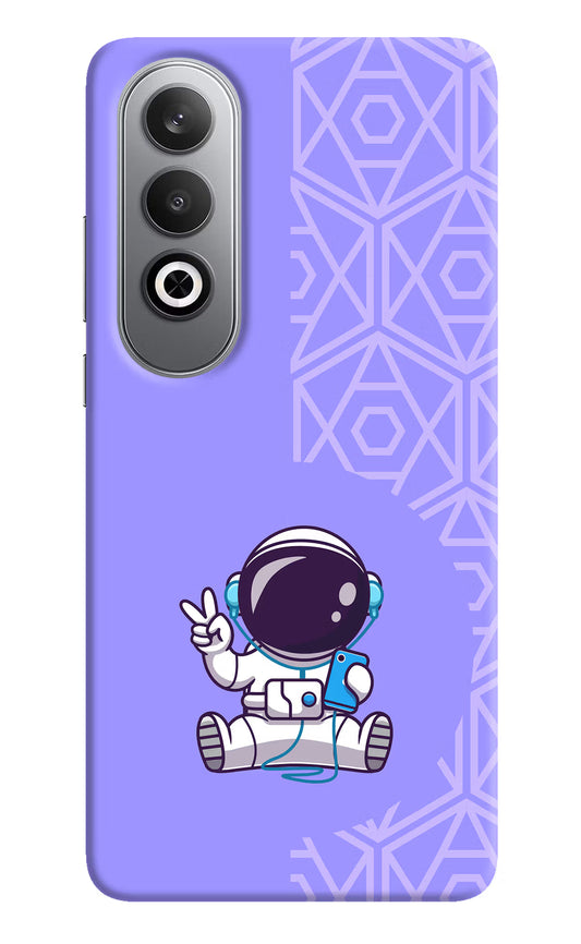 Cute Astronaut Chilling Oneplus Nord CE4 Hard Case Back Cover by Casekaro
