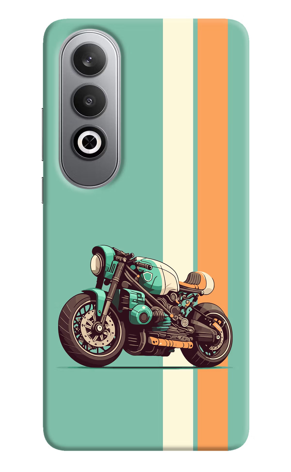 Striped Moto Drift Oneplus Nord CE4 Hard Case Back Cover by Casekaro