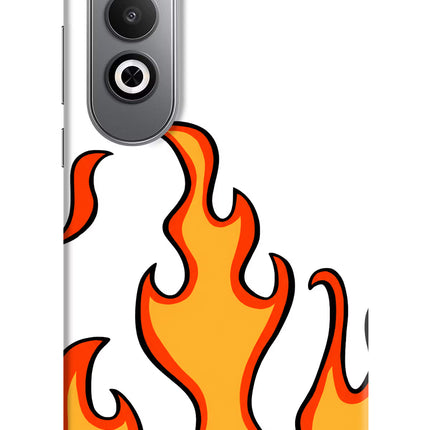 Fired Up – White Oneplus Nord CE4 Hard Case Back Cover by Casekaro