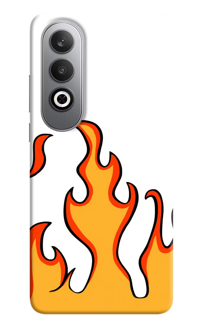 Fired Up – White Oneplus Nord CE4 Hard Case Back Cover by Casekaro