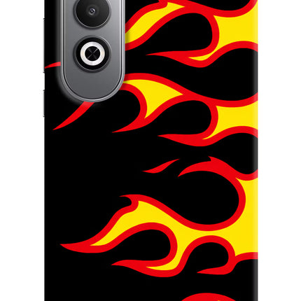 Side Sweep Flames Oneplus Nord CE4 Hard Case Back Cover by Casekaro