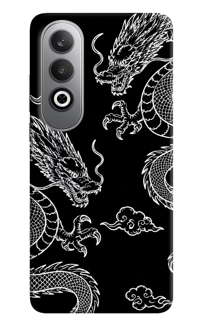 Twin Dragons Oneplus Nord CE4 Hard Case Back Cover by Casekaro