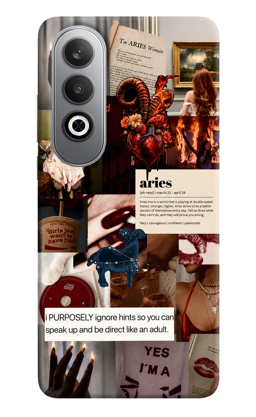 Zodiac Aries Oneplus Nord CE4 Back Cover, Hard case