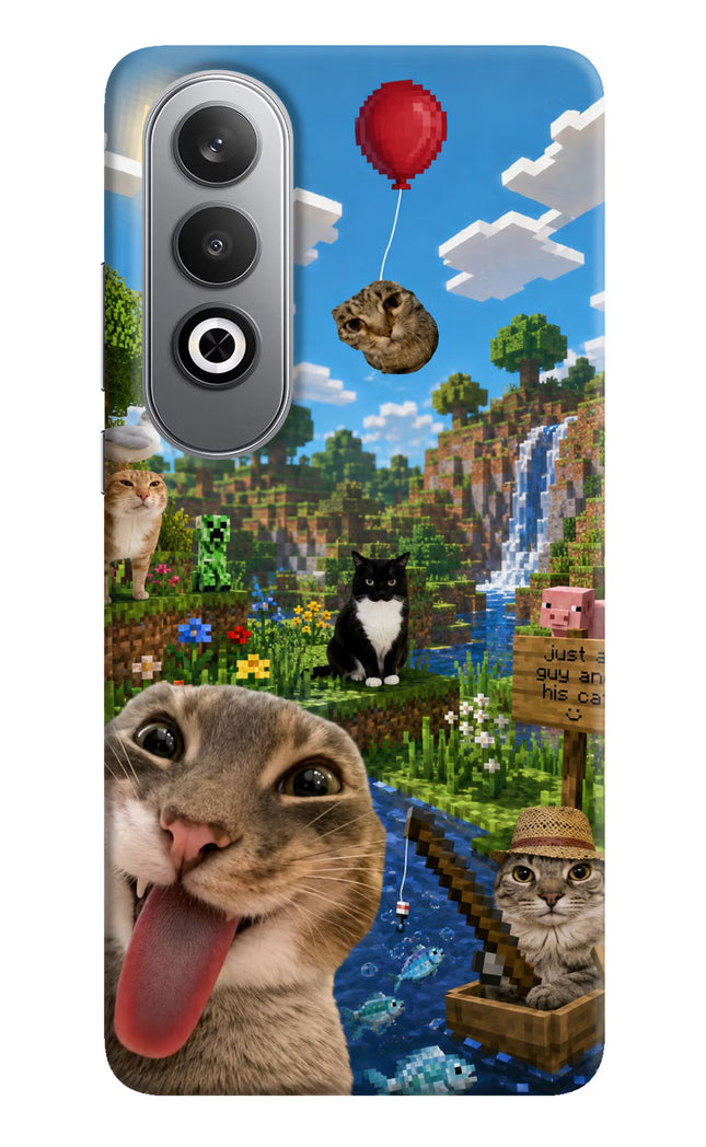 Minecraft Cat Chaos Oneplus Nord CE4 Hard Case Back Cover by Casekaro