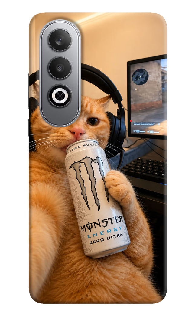 Gamer Cat Energy Oneplus Nord CE4 Hard Case Back Cover by Casekaro