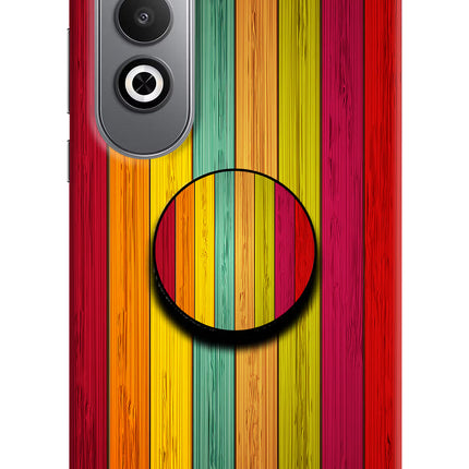 Multicolor Wooden Oneplus Nord CE4 Pop Case by Casekaro