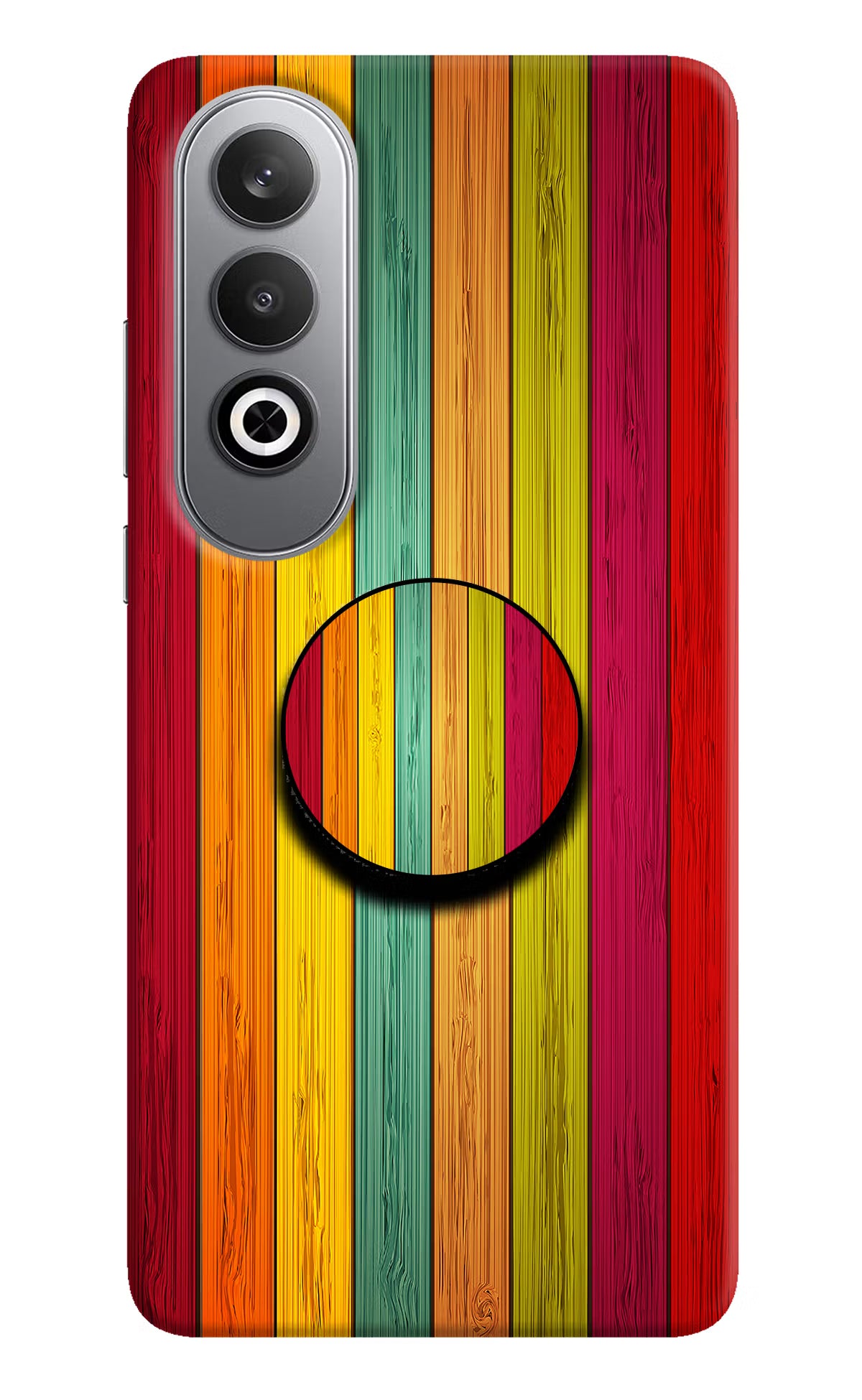 Multicolor Wooden Oneplus Nord CE4 Pop Case by Casekaro