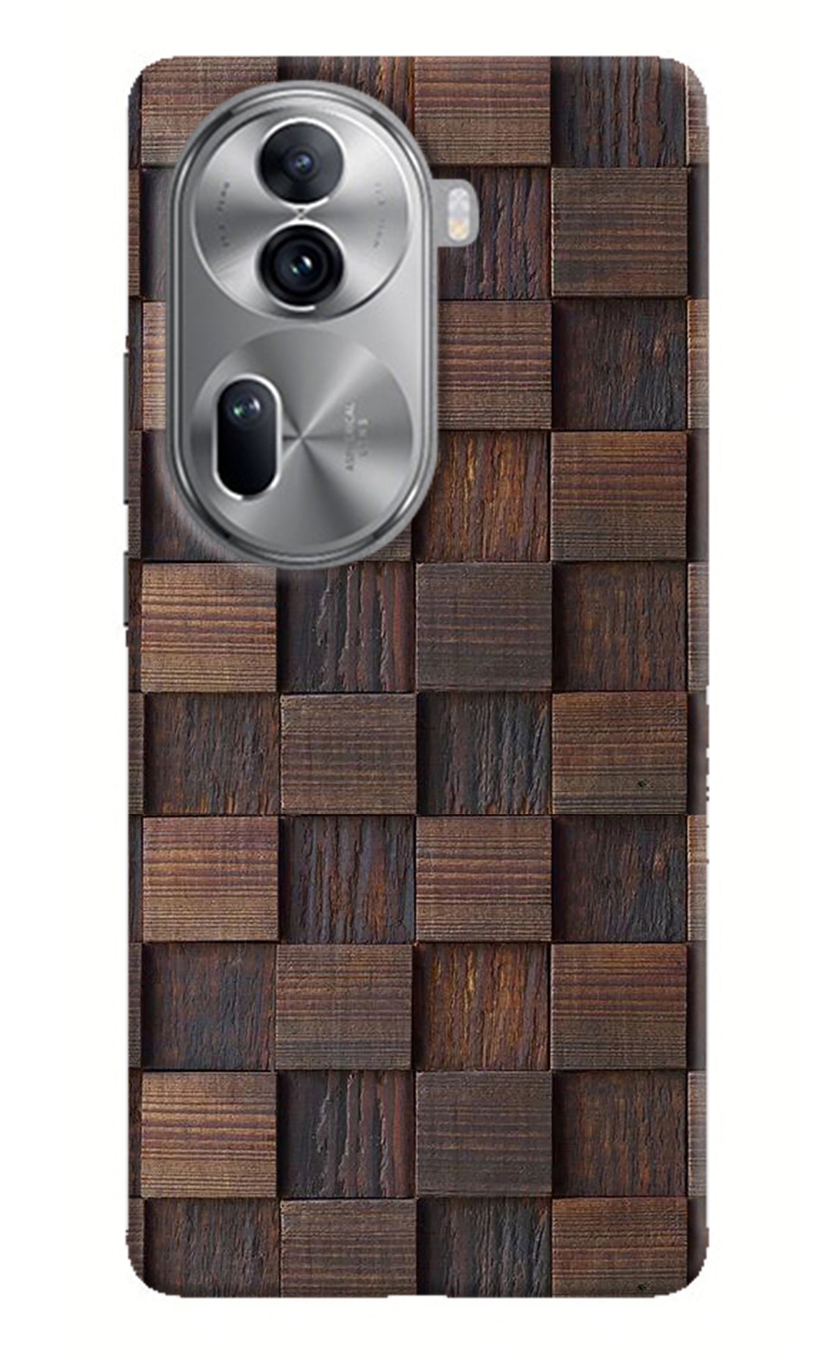 Wooden Cube Design Oppo Reno11 Pro 5G Back Cover