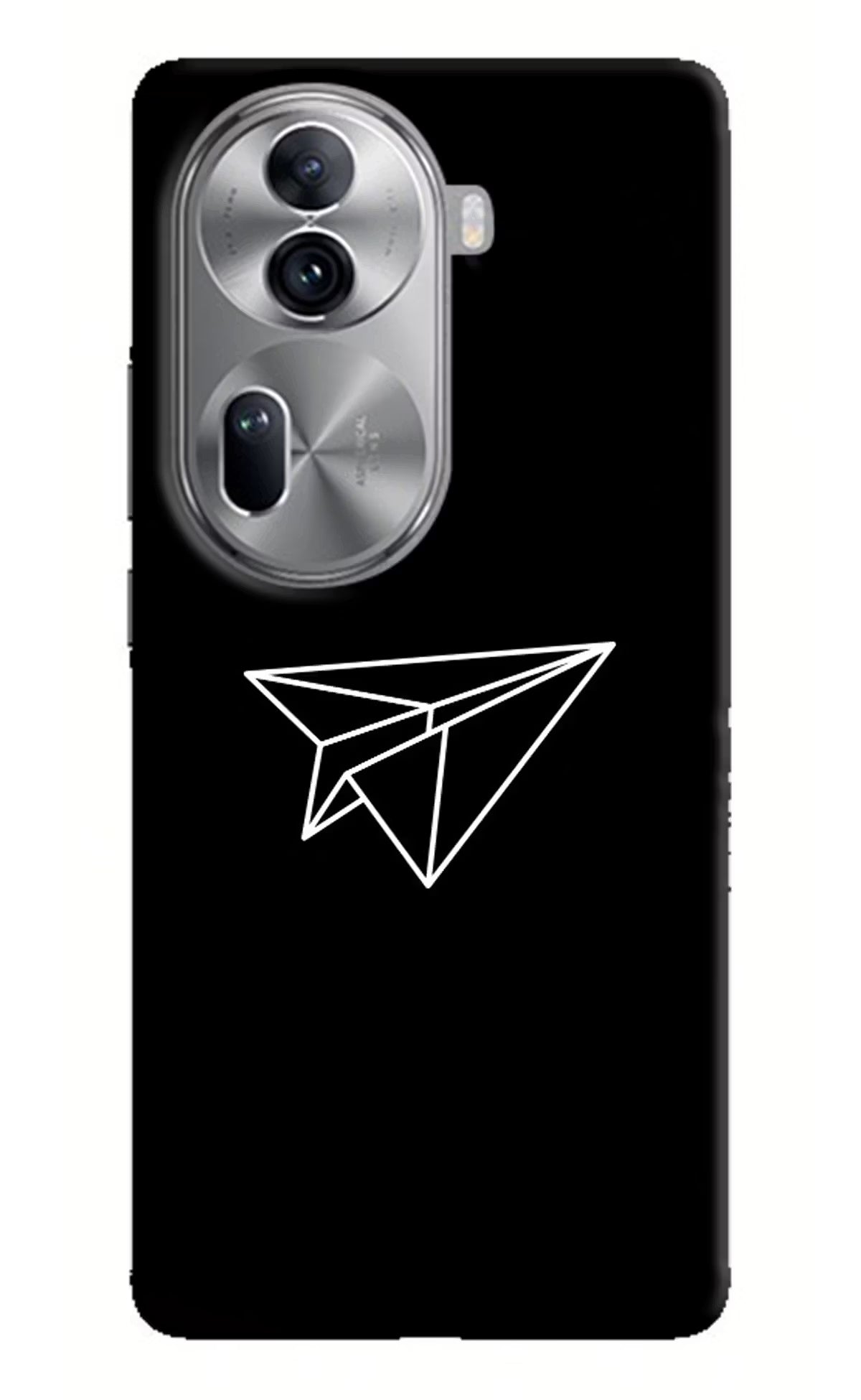 Paper Plane White Oppo Reno11 Pro 5G Hard Case Back Cover by Casekaro
