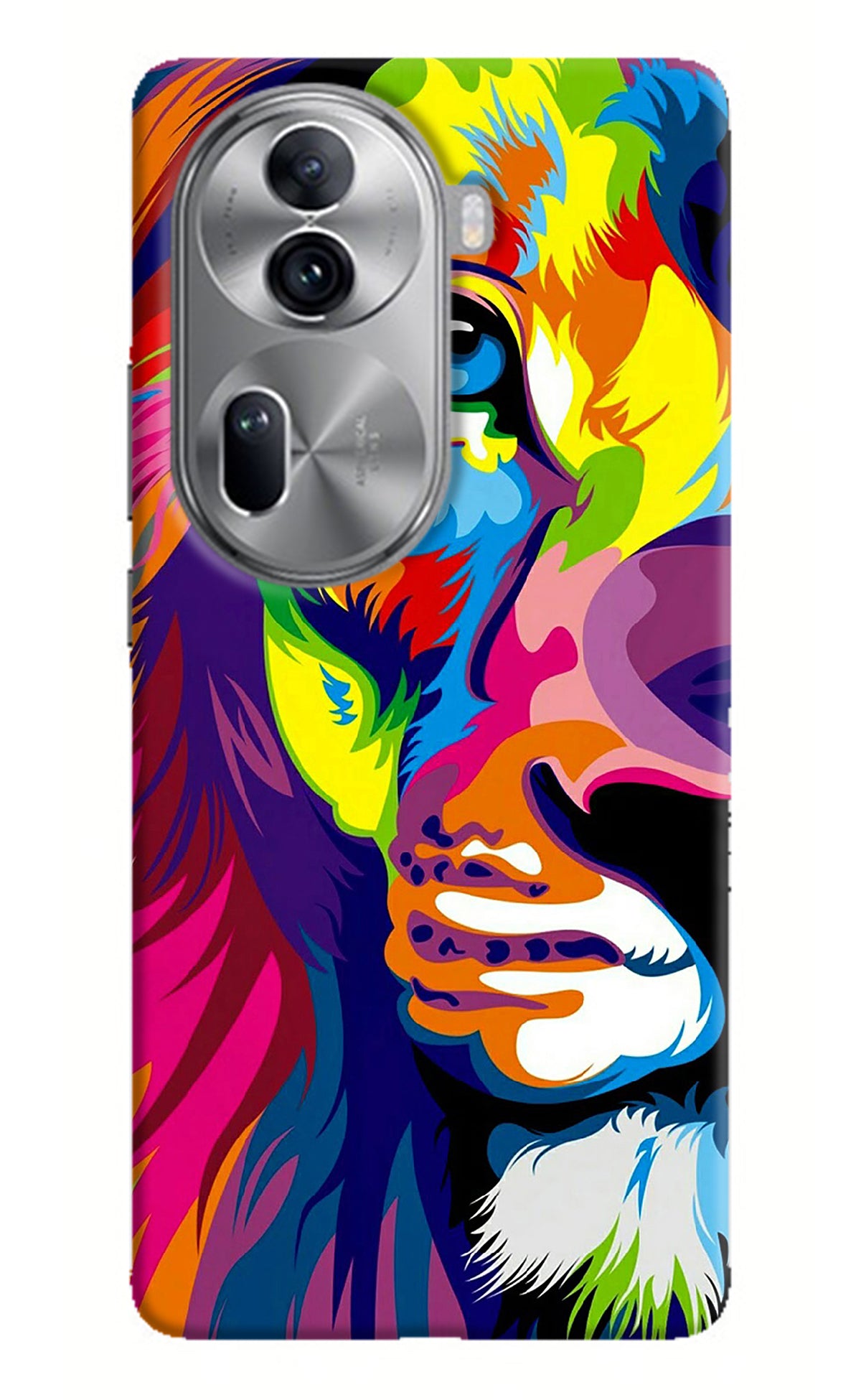 Lion Half Face Oppo Reno11 Pro 5G Back Cover