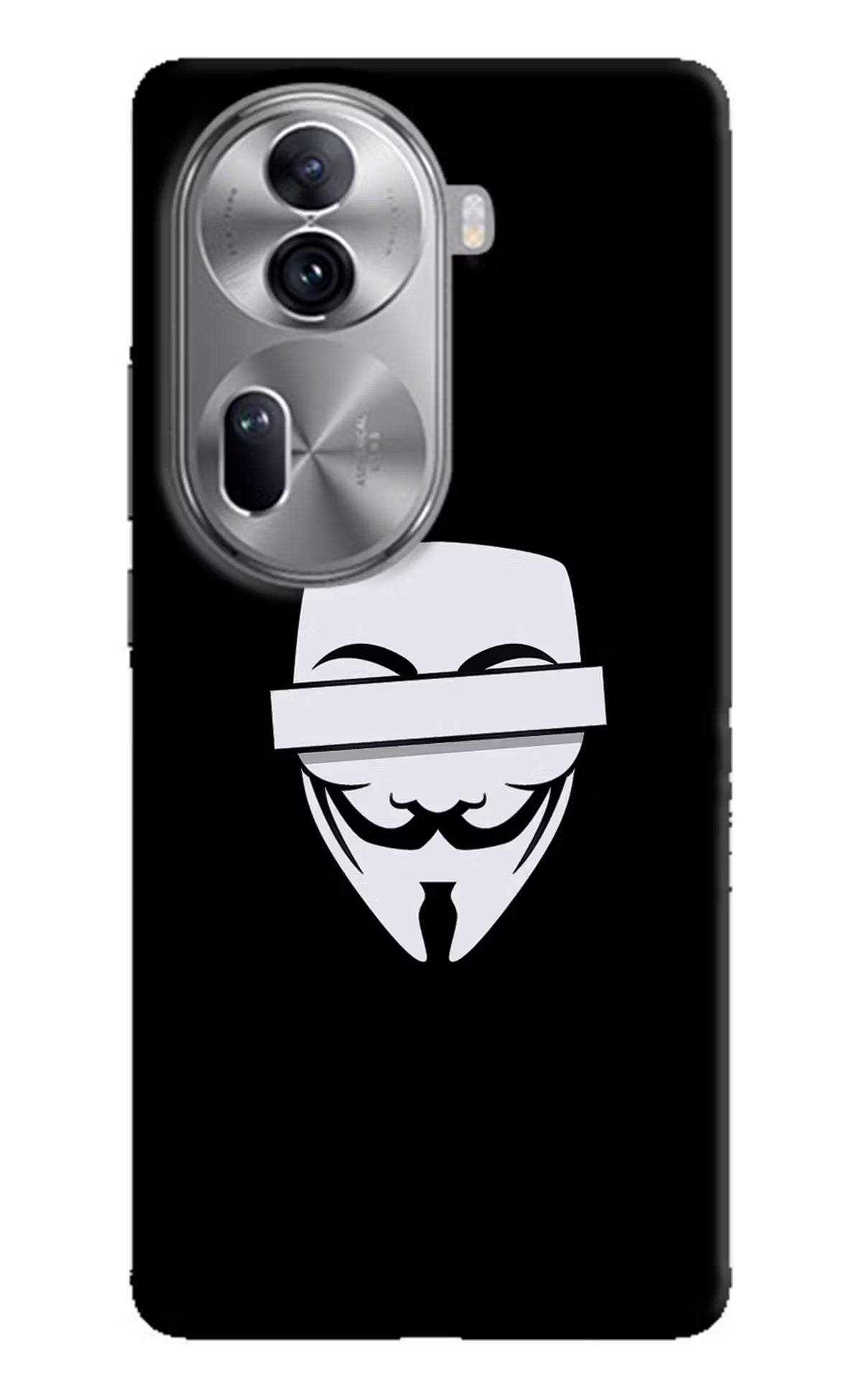 Anonymous Face Oppo Reno11 Pro 5G Hard Case Back Cover by Casekaro