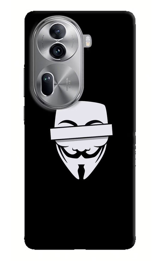 Anonymous Face Oppo Reno11 Pro 5G Hard Case Back Cover by Casekaro