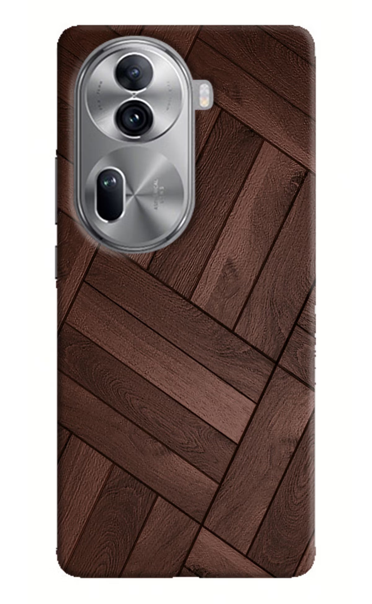 Wooden Texture Design Oppo Reno11 Pro 5G Hard Case Back Cover by Casekaro