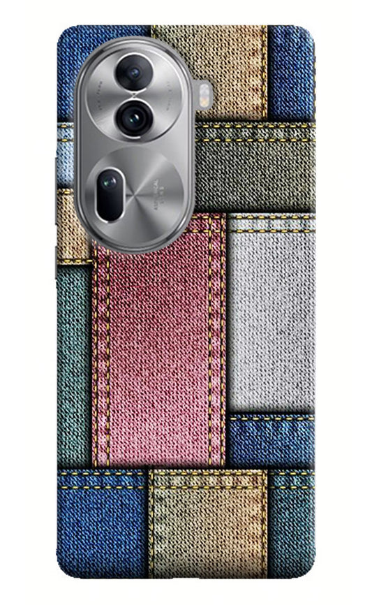 Multicolor Jeans Oppo Reno11 Pro 5G Hard Case Back Cover by Casekaro