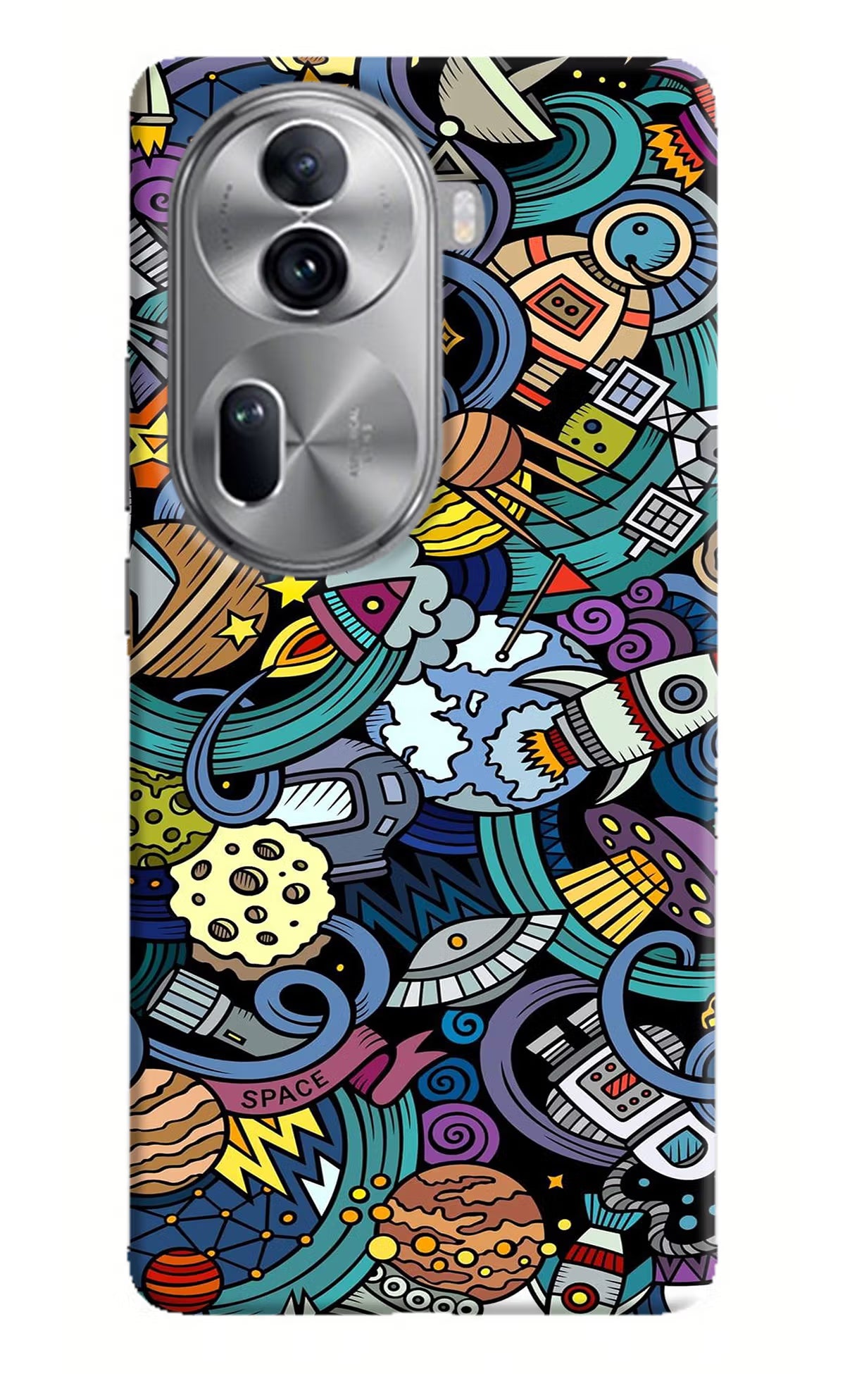 Space Abstract Oppo Reno11 Pro 5G Hard Case Back Cover by Casekaro