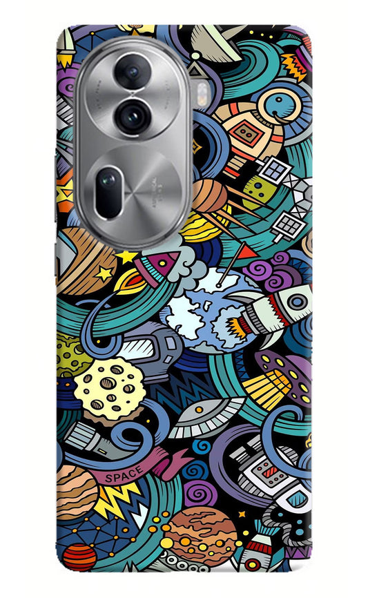 Space Abstract Oppo Reno11 Pro 5G Hard Case Back Cover by Casekaro