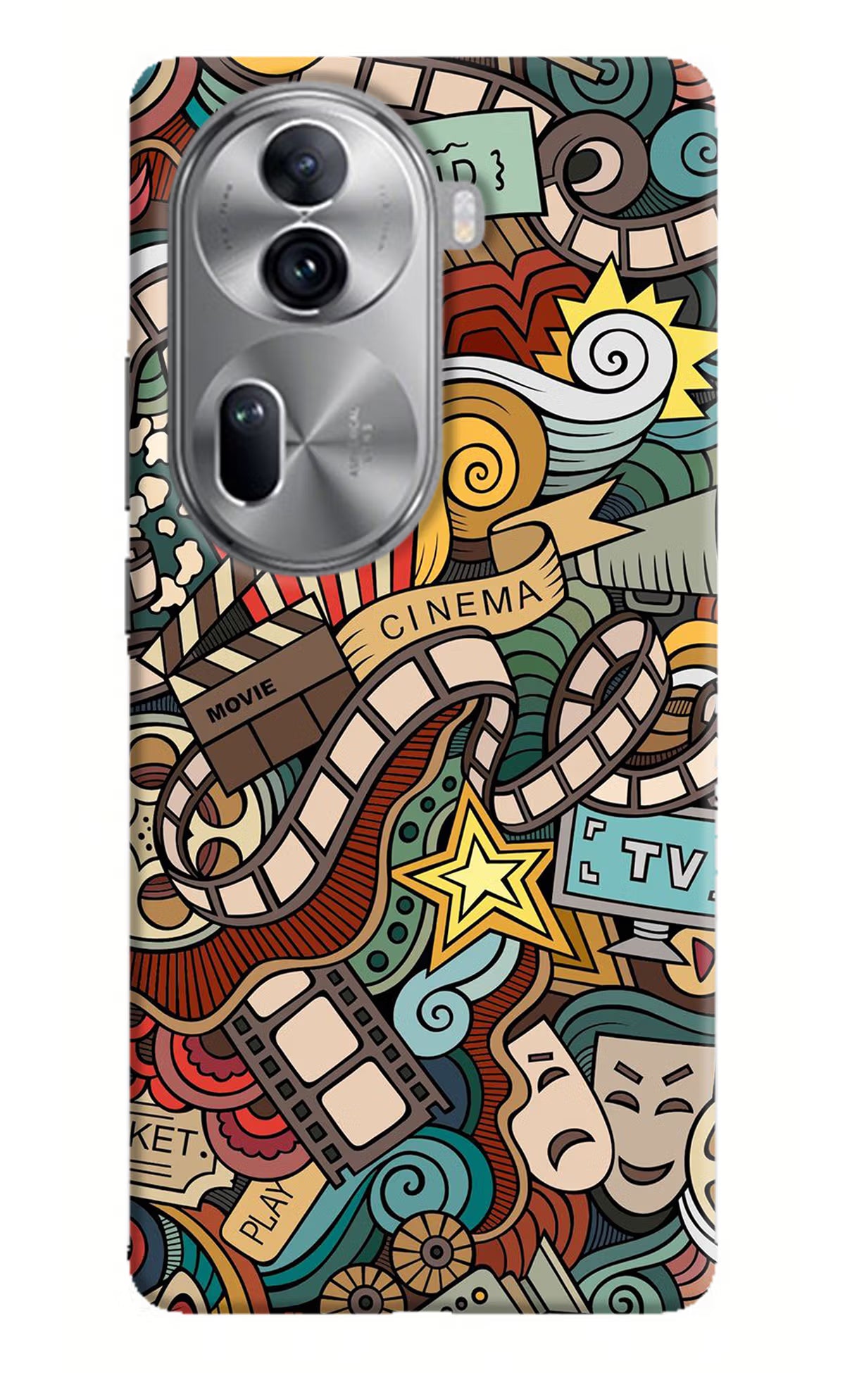 Cinema Abstract Oppo Reno11 Pro 5G Hard Case Back Cover by Casekaro