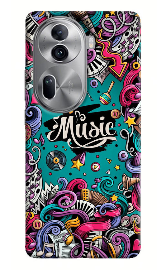 Music Graffiti Oppo Reno11 Pro 5G Hard Case Back Cover by Casekaro