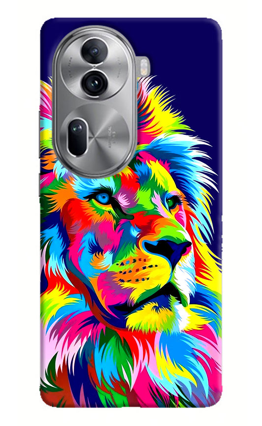 Vector Art Lion Oppo Reno11 Pro 5G Hard Case Back Cover by Casekaro