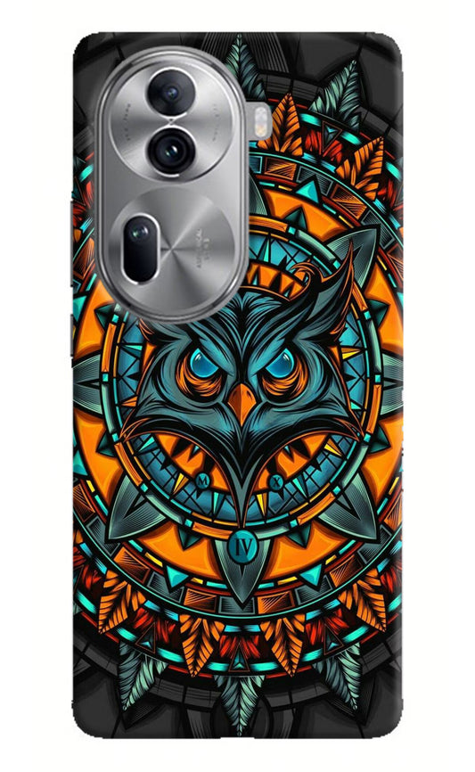 Angry Owl Art Oppo Reno11 Pro 5G Hard Case Back Cover by Casekaro