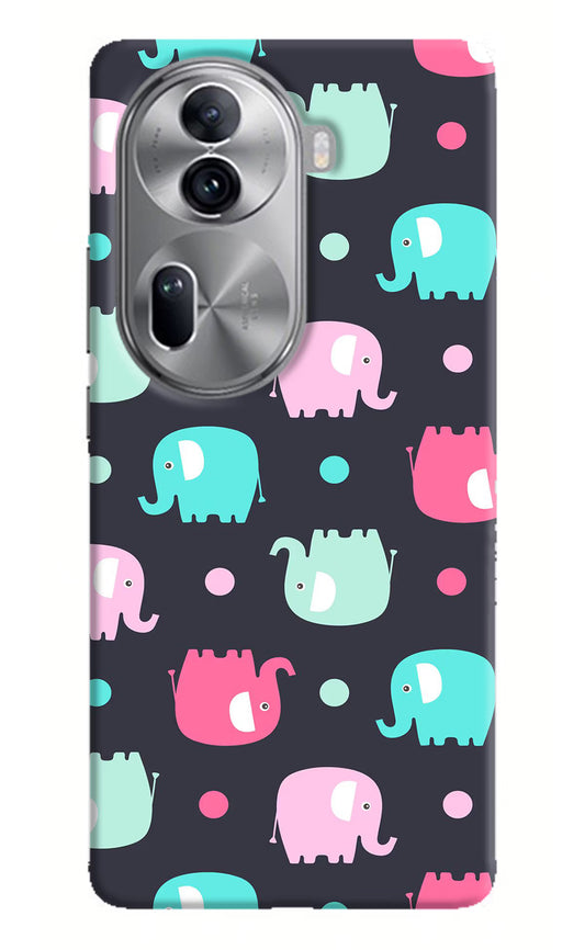 Elephants Oppo Reno11 Pro 5G Hard Case Back Cover by Casekaro