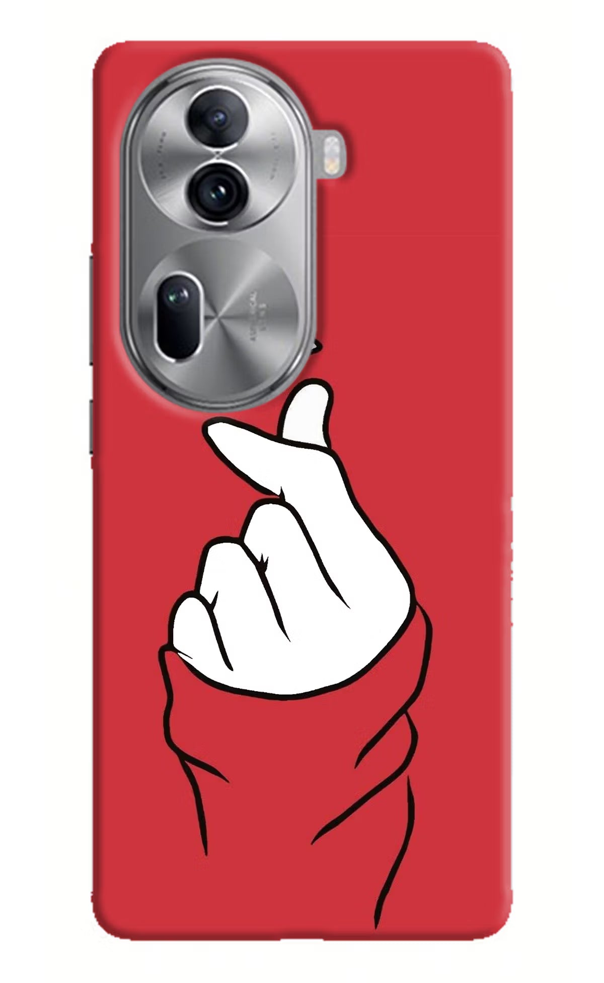 Korean Love Sign Oppo Reno11 Pro 5G Hard Case Back Cover by Casekaro