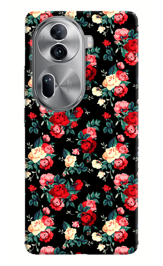 Rose Pattern Oppo Reno11 Pro 5G Back Cover