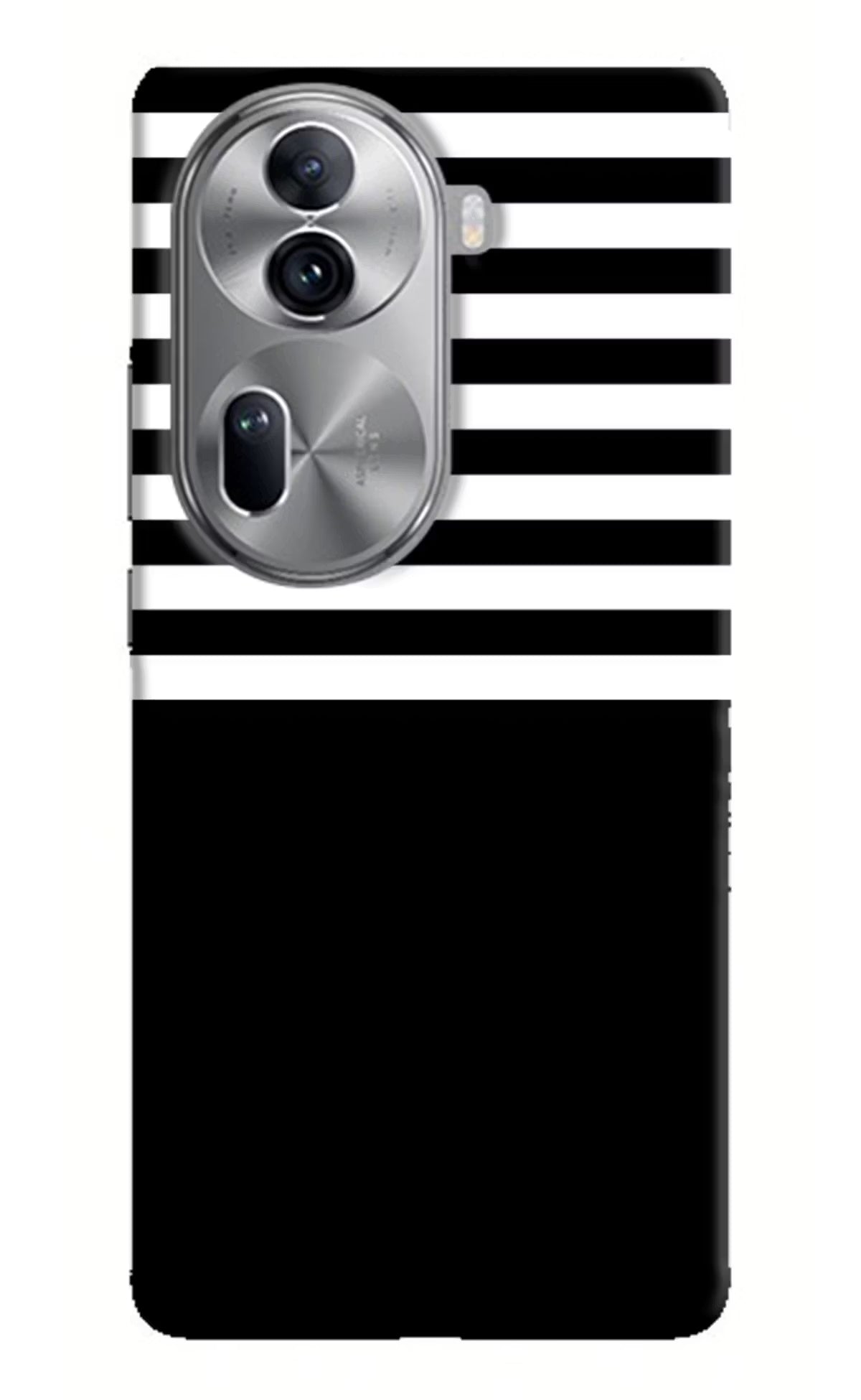 Black and White Print Oppo Reno11 Pro 5G Hard Case Back Cover by Casekaro