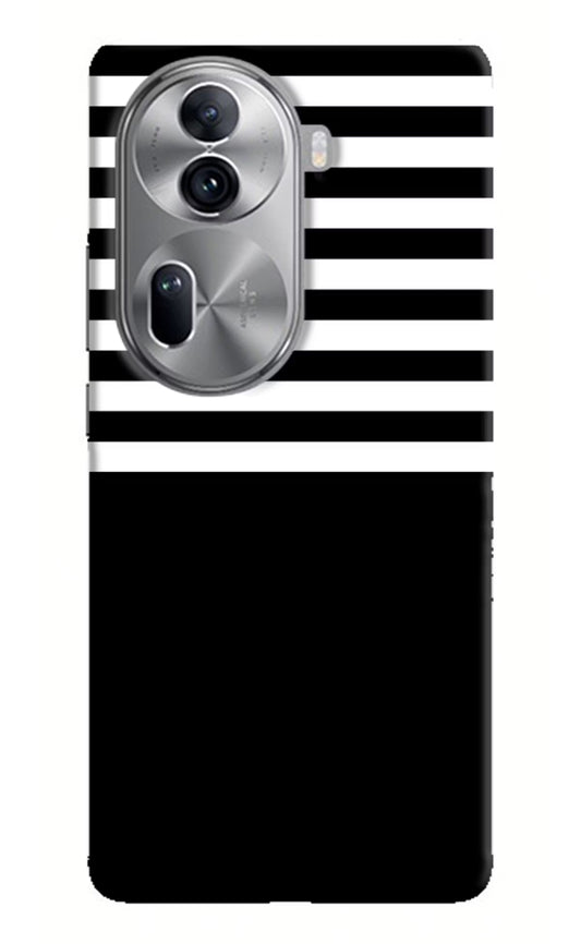 Black and White Print Oppo Reno11 Pro 5G Hard Case Back Cover by Casekaro
