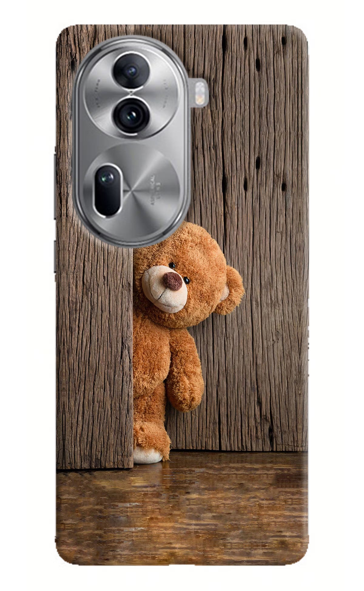 Teddy Wooden Oppo Reno11 Pro 5G Hard Case Back Cover by Casekaro