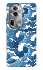 Blue Waves Oppo Reno11 Pro 5G Hard Case Back Cover by Casekaro