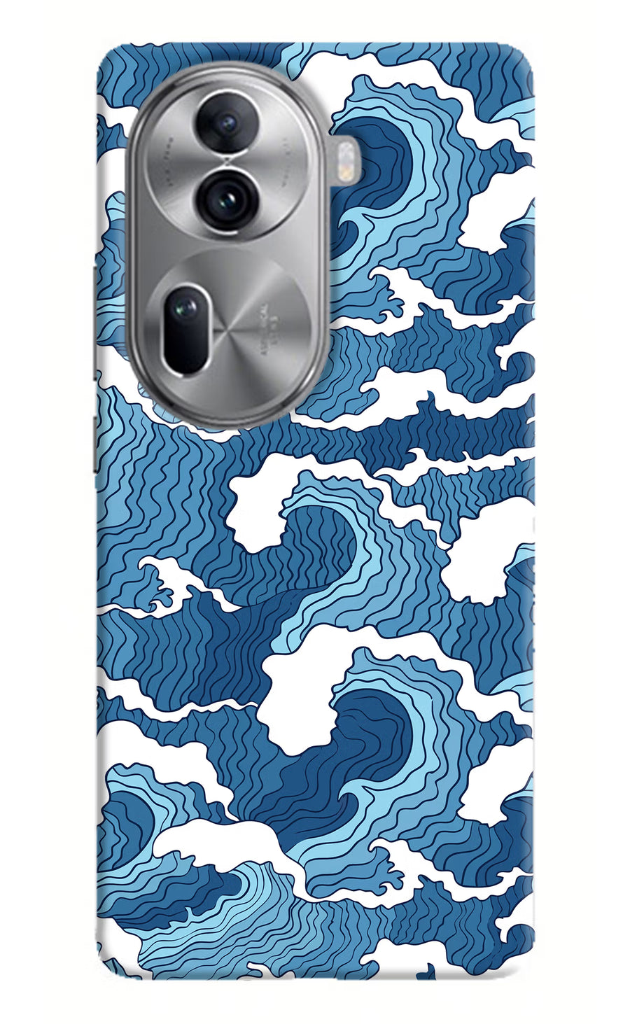 Blue Waves Oppo Reno11 Pro 5G Back Cover, Hard case