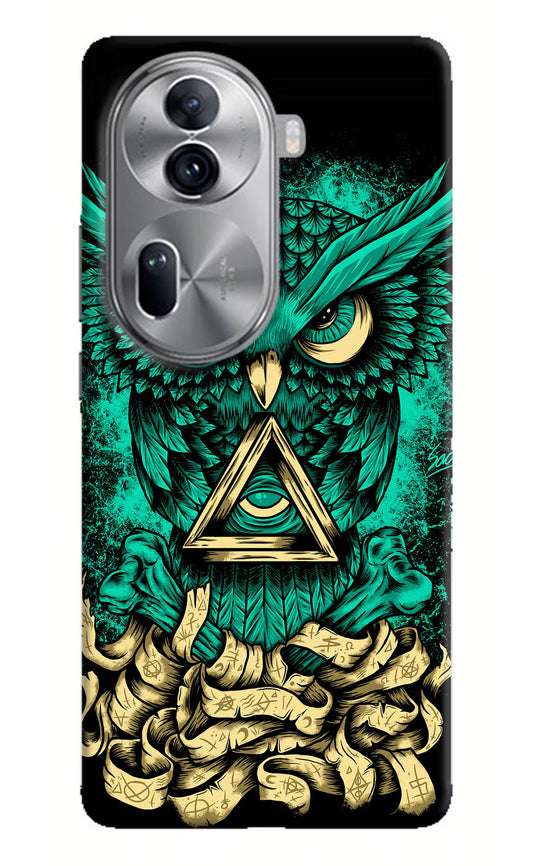 Green Owl Oppo Reno11 Pro 5G Hard Case Back Cover by Casekaro