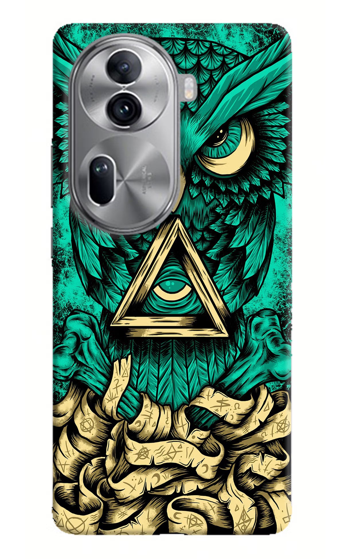 Green Owl Oppo Reno11 Pro 5G Hard Case Back Cover by Casekaro