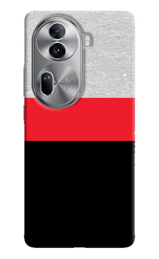 Tri Color Pattern Oppo Reno11 Pro 5G Hard Case Back Cover by Casekaro